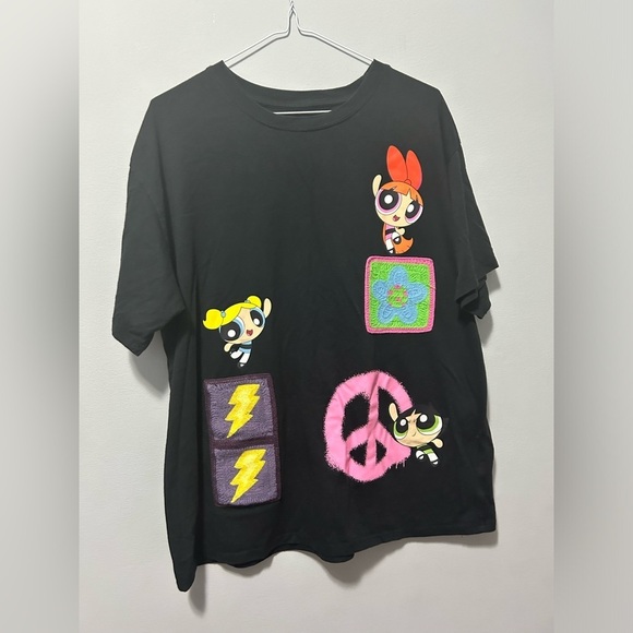 Power Puff Girls Jr. women’s oversized Crochet Knit Graphic Top - Picture 2 of 10